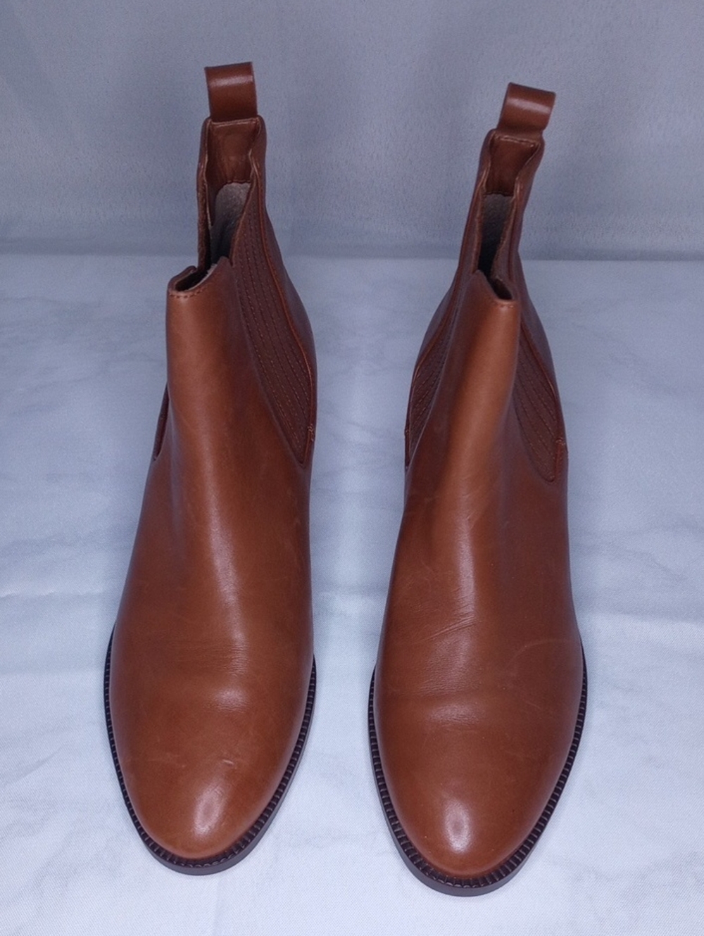 Ralph Lauren Brown Leather Chelsea Ankle Boots